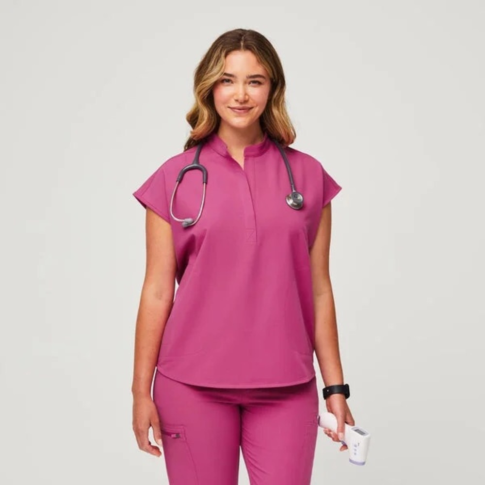 FIGS Scrub Set - Electric Orchid- Rafaela and High-Waisted Zamora Joggers L/LP